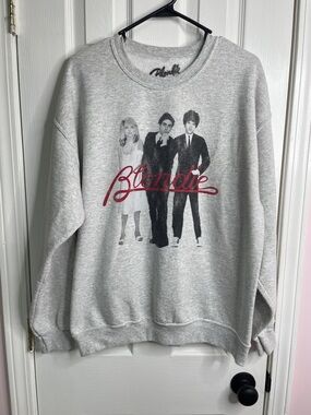 Bleached Grey 'Blondie' Graphic Crewneck Sweatshirt